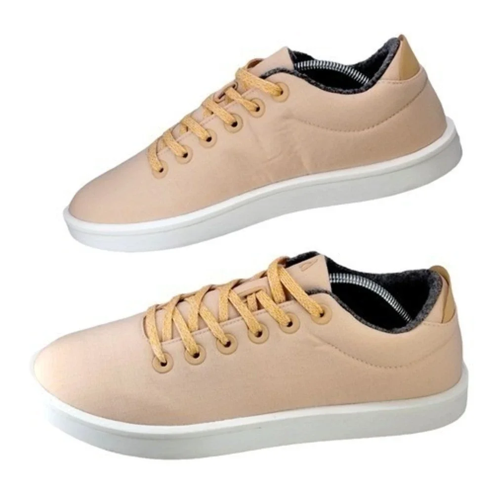 Allbirds WP Wool Piper Woven Mens Shoes Sneaker Lux Camel Blizzard Sole Sz 10